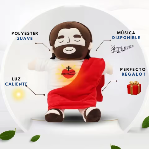 Peluche Calmante de Jesús con Respiración